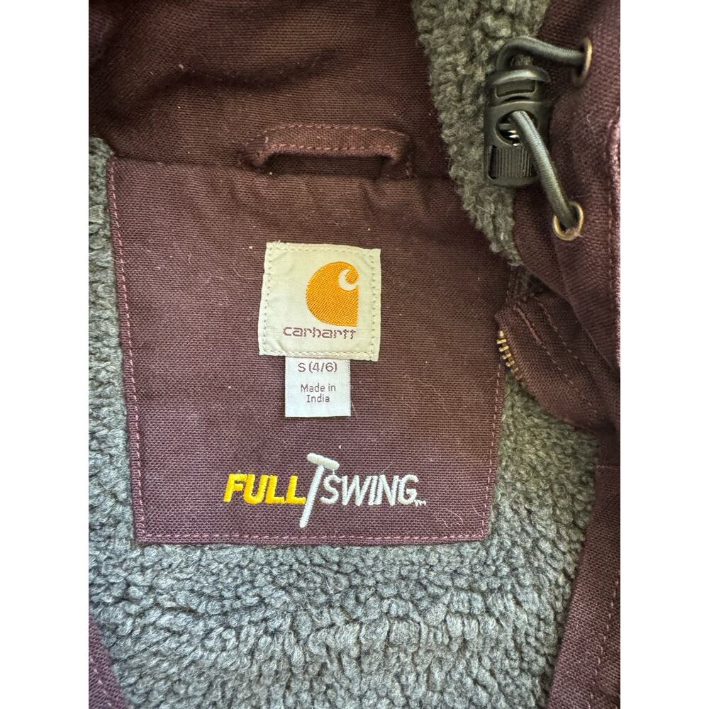 Carhartt Full Swing Caldwell Jacket Insulated Women’s Small 4/6 Purple Hood Line - Picture 5 of 9
